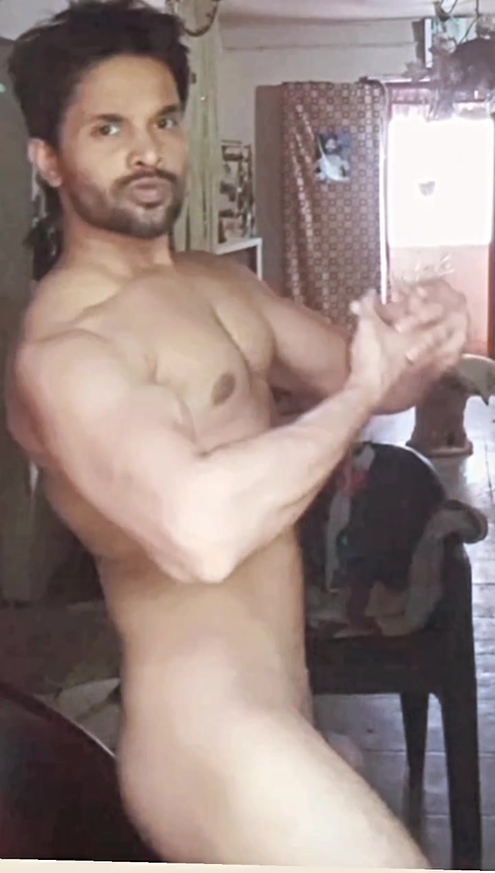 Desi muscle back muscle posing