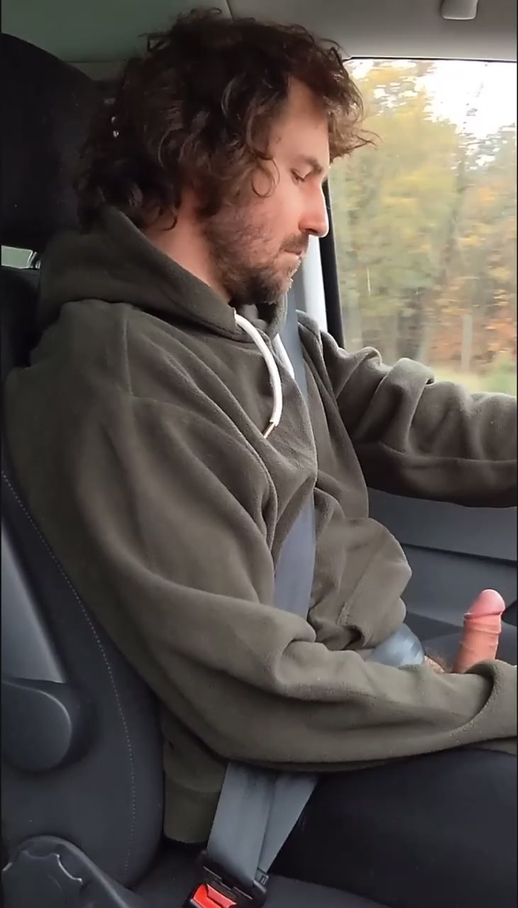 jerking off in his car