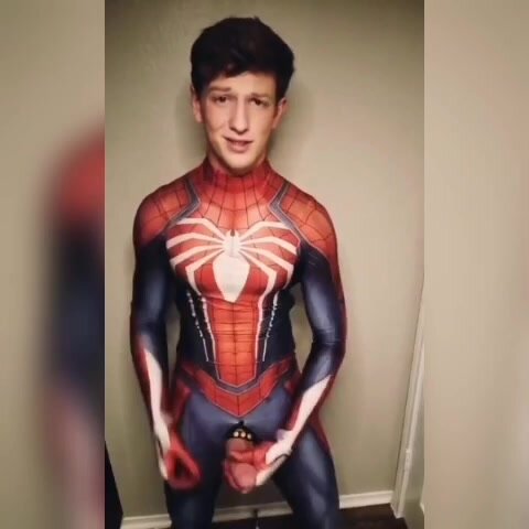 spiderman jerks off - video 2