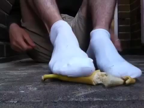 Banana Crush in White Socks