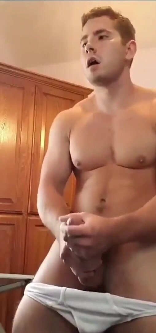 Muscle man cums hard