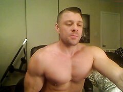 straight muscle daddy show off