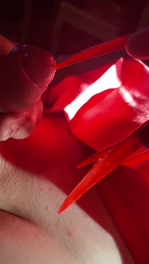 Nails deep in a sissy cock