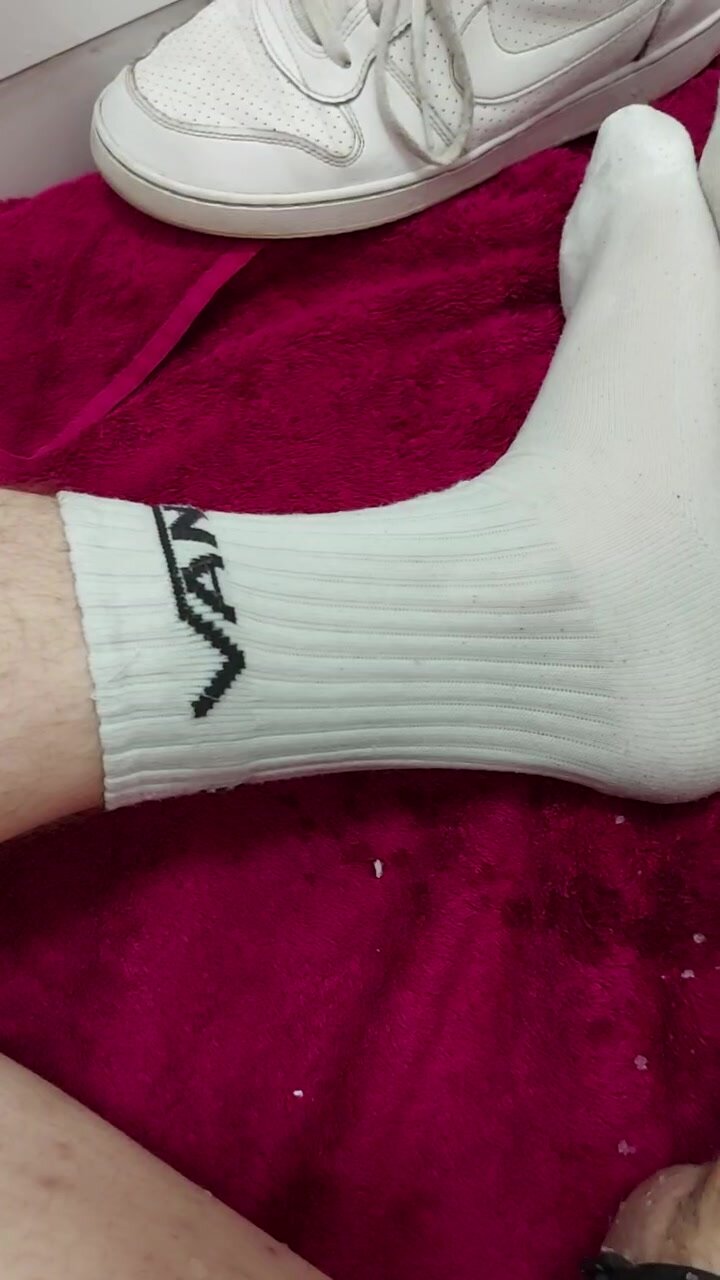 Pissing on my socks and cum
