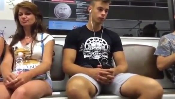 Hot lad on the tube