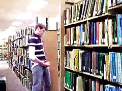 Teen Jerks Off In Campus Library