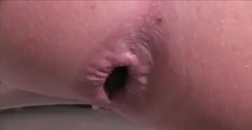 Girl shitting  very  huge and constipated  turd in the