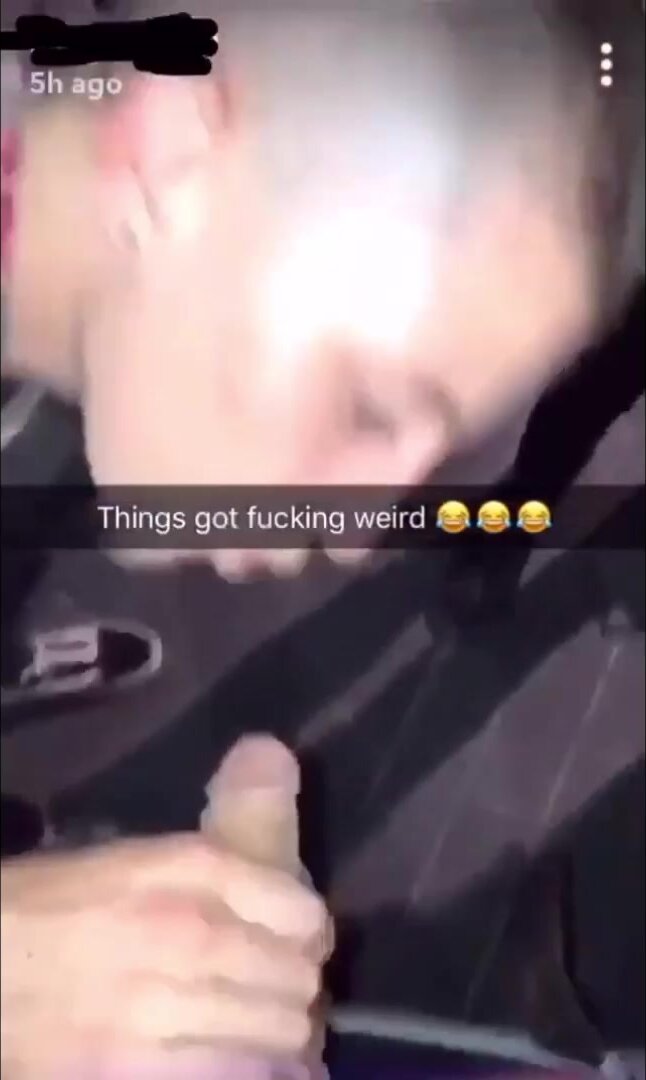 Drunk guys touch and kiss friend\