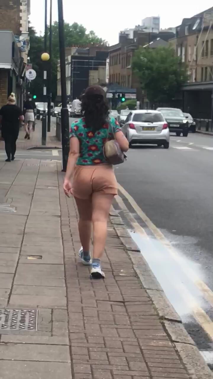 Sexy pawg walking in shorts