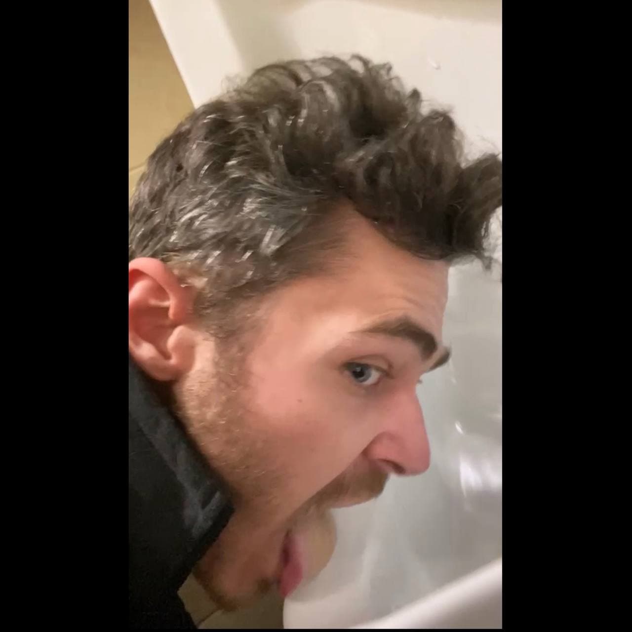Urinal licking faggot