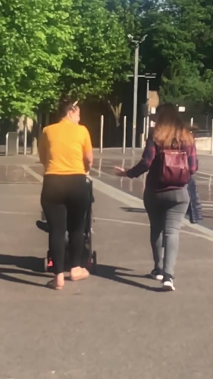 Two PAWGS going for a walk