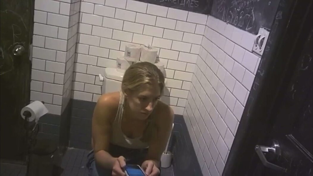 Toilet poop blonde