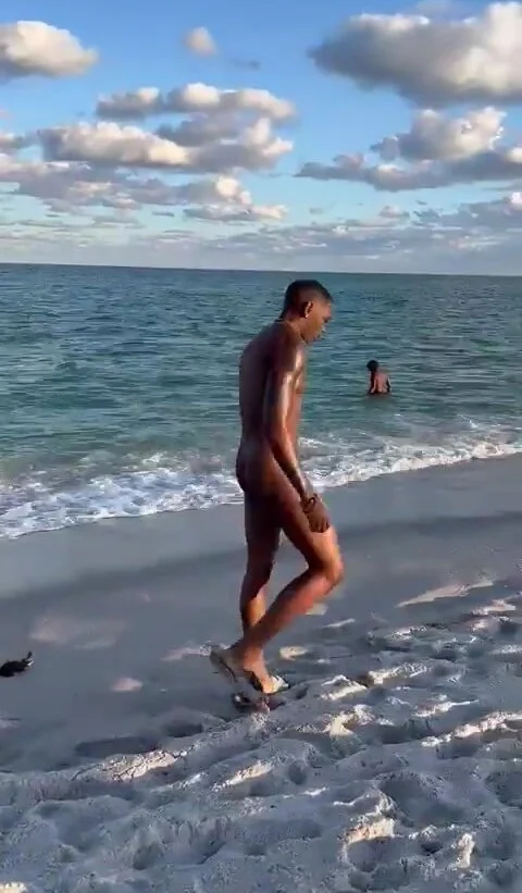 Big black cock on the beach - ThisVid.com