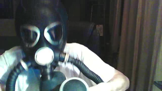 gasmask with tube, breathcontrol