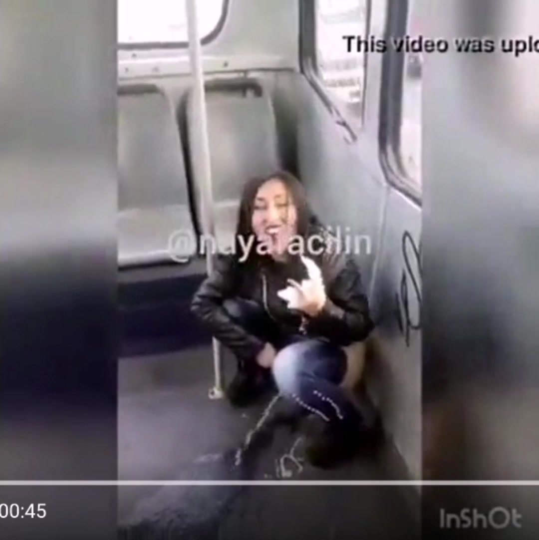 Latina pee in a bus