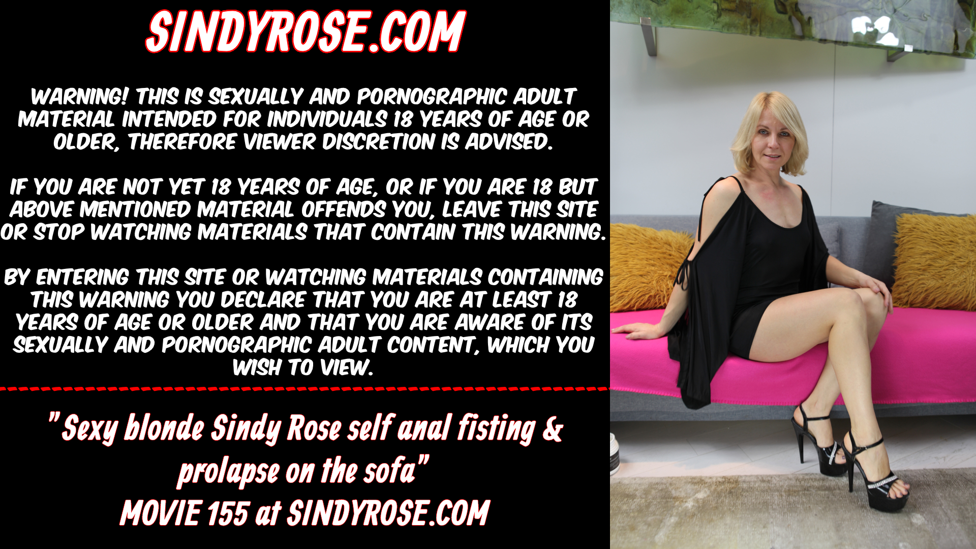 Sexy blonde Sindy Rose self anal fisting & prolapse - video 2
