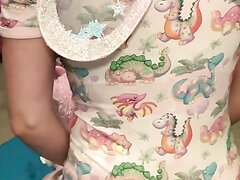 Adorable fairy princess messes her diaper