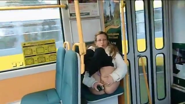 Woman Masturbates in a Public Bus