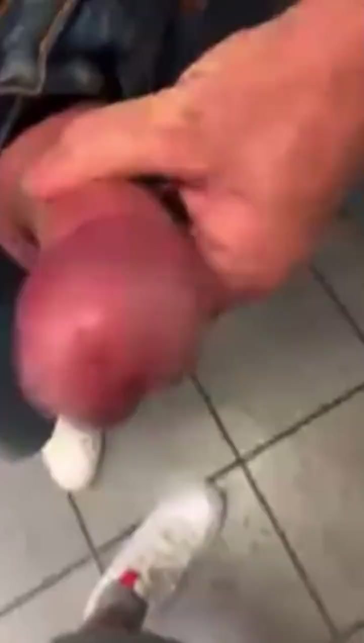 Pre-cum exchange with a horny handsome lad in public