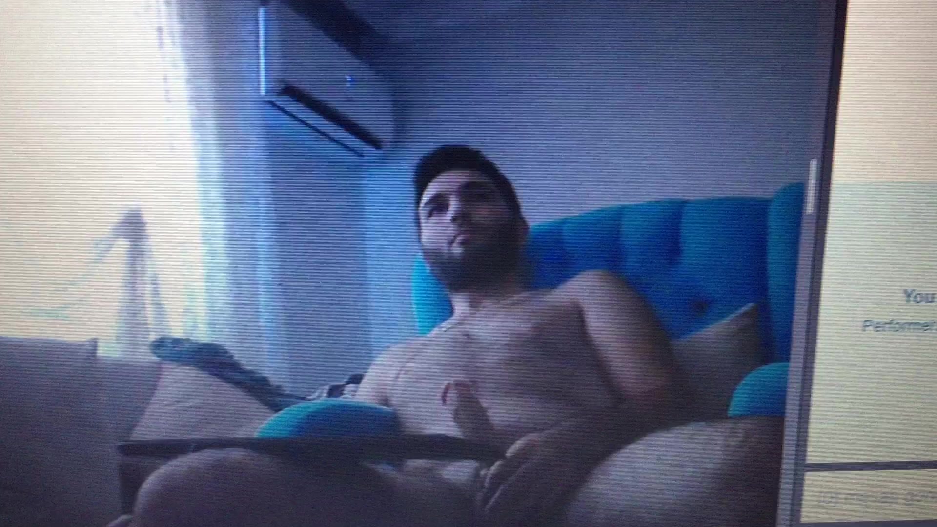 Hairy Turkish Cub masturbates