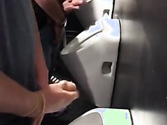 Toilet Cruising? I Don't Know. 4 Men Pounding Their Cocks At The Same Time