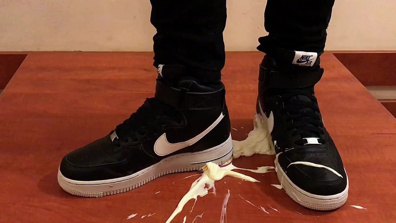 Wasting Food - Stomping food with Sneaker Collection