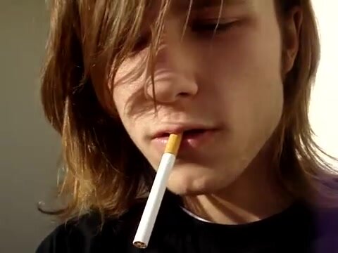 cute long hair smoker