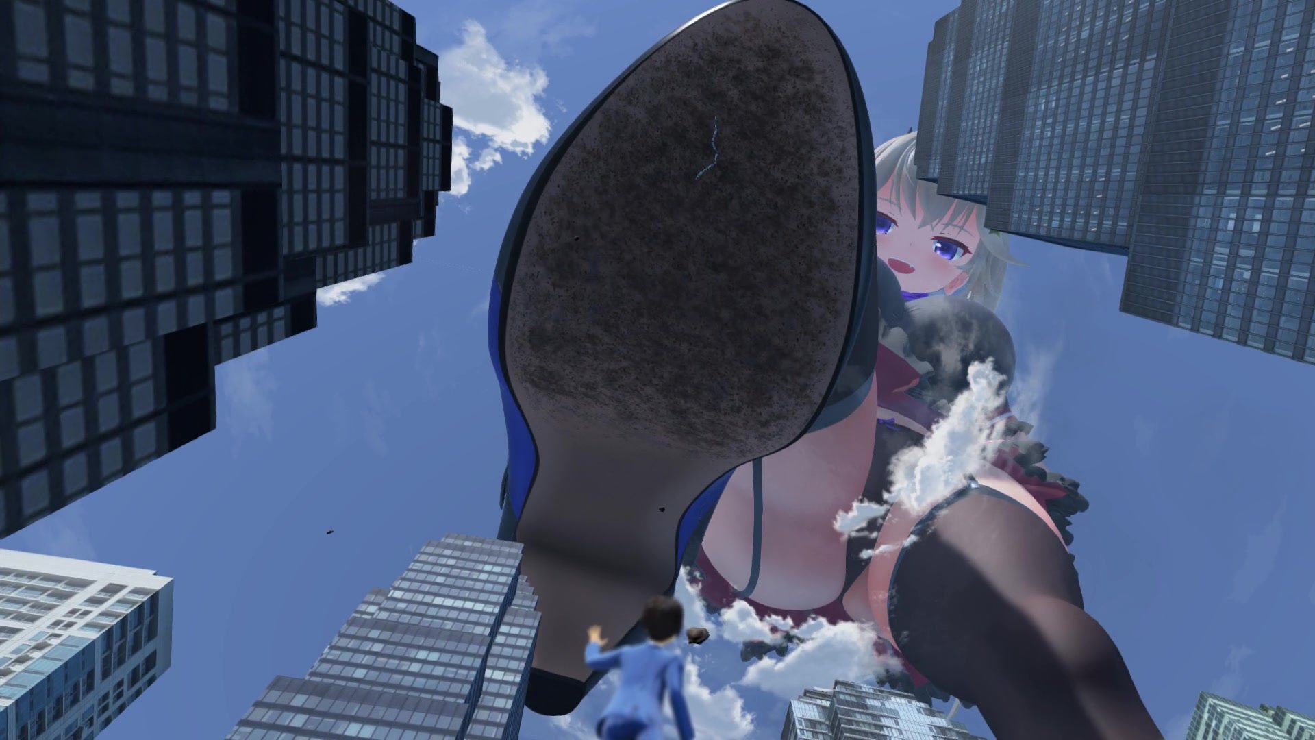 ... giantess grows in the city