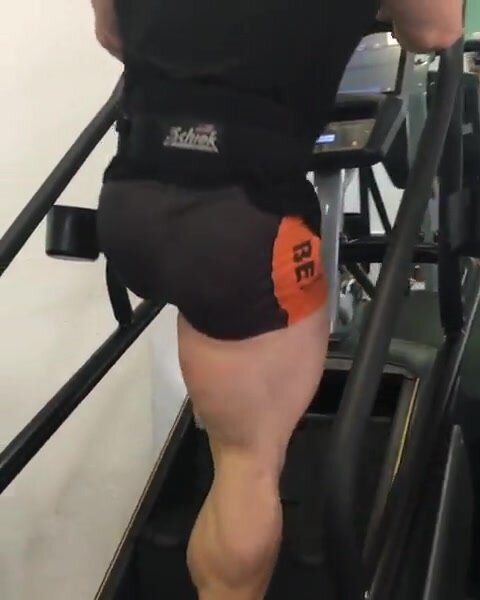 Muscle butt in a gym