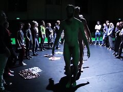 Nude stage performance