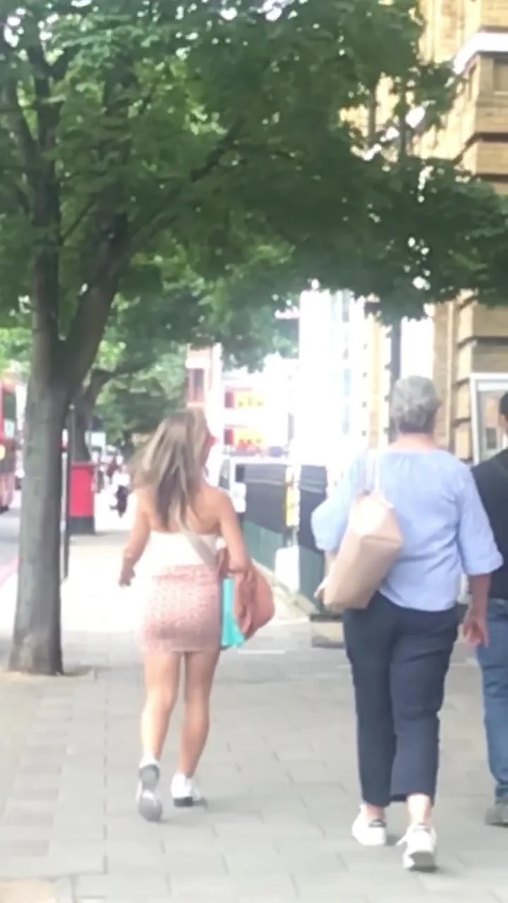 Hot blonde milf walking in tight skirt - ThisVid.com