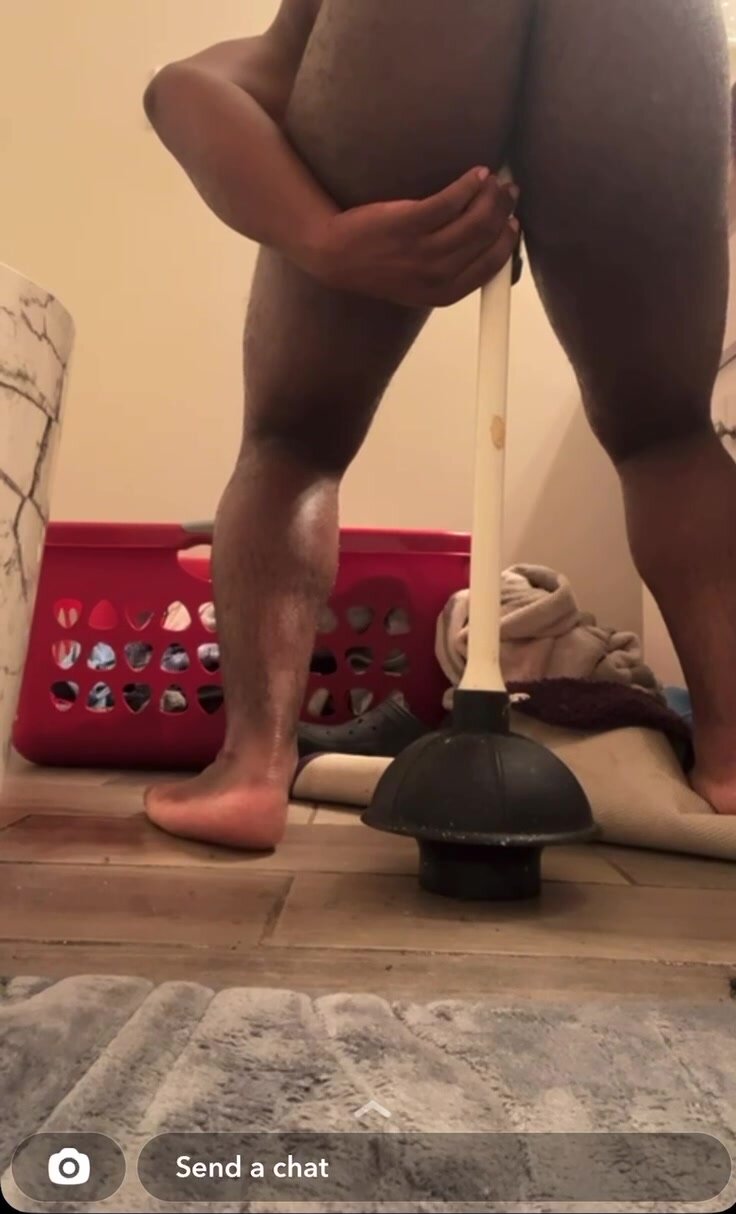 BOY RIDES PLUNGER LIKE HE RODE A DICk