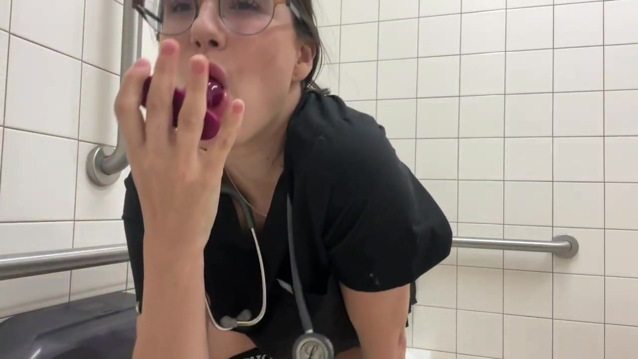 Nurse Takes Out Her Buttplug