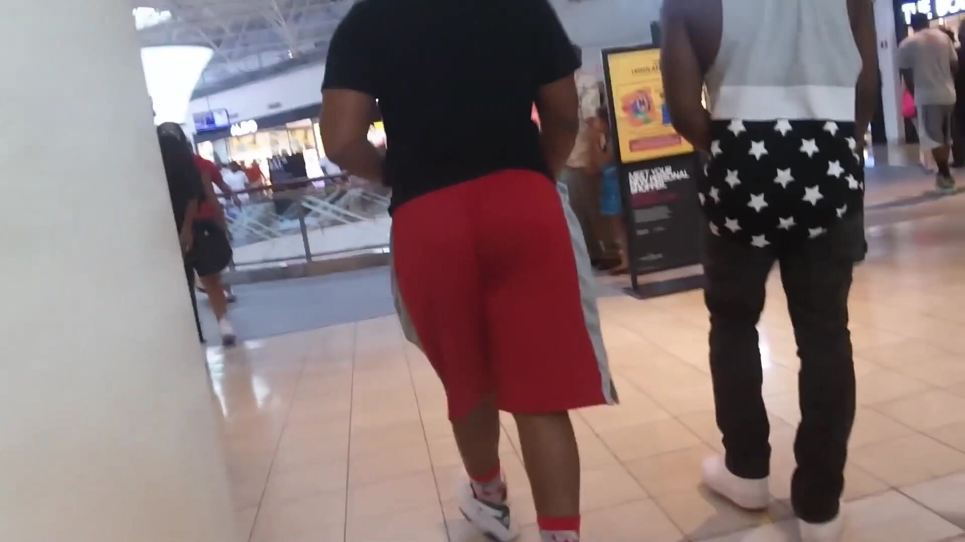 Fat Booty In Red Shorts