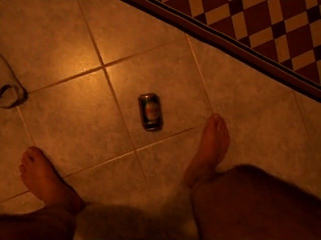 barefeet stomping beer cans