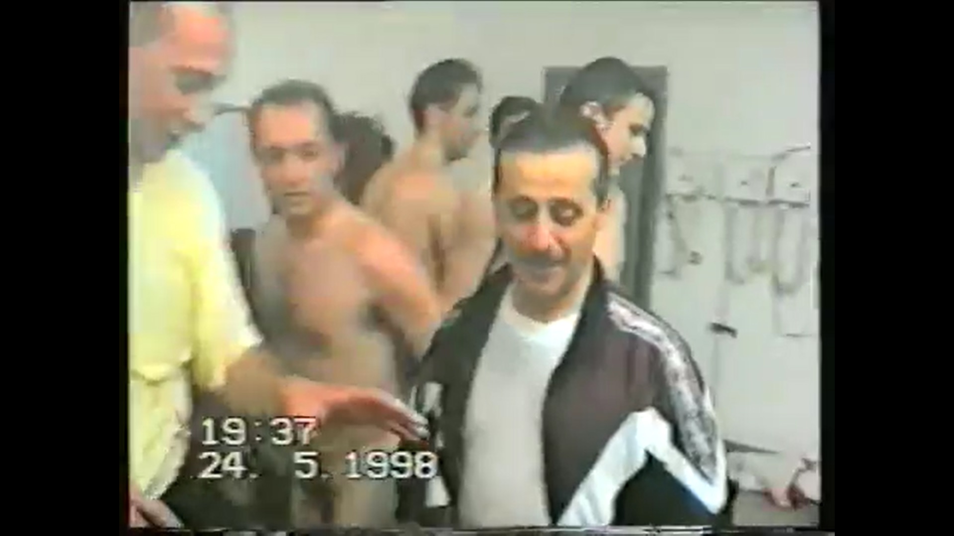 Italian team in locker room after match