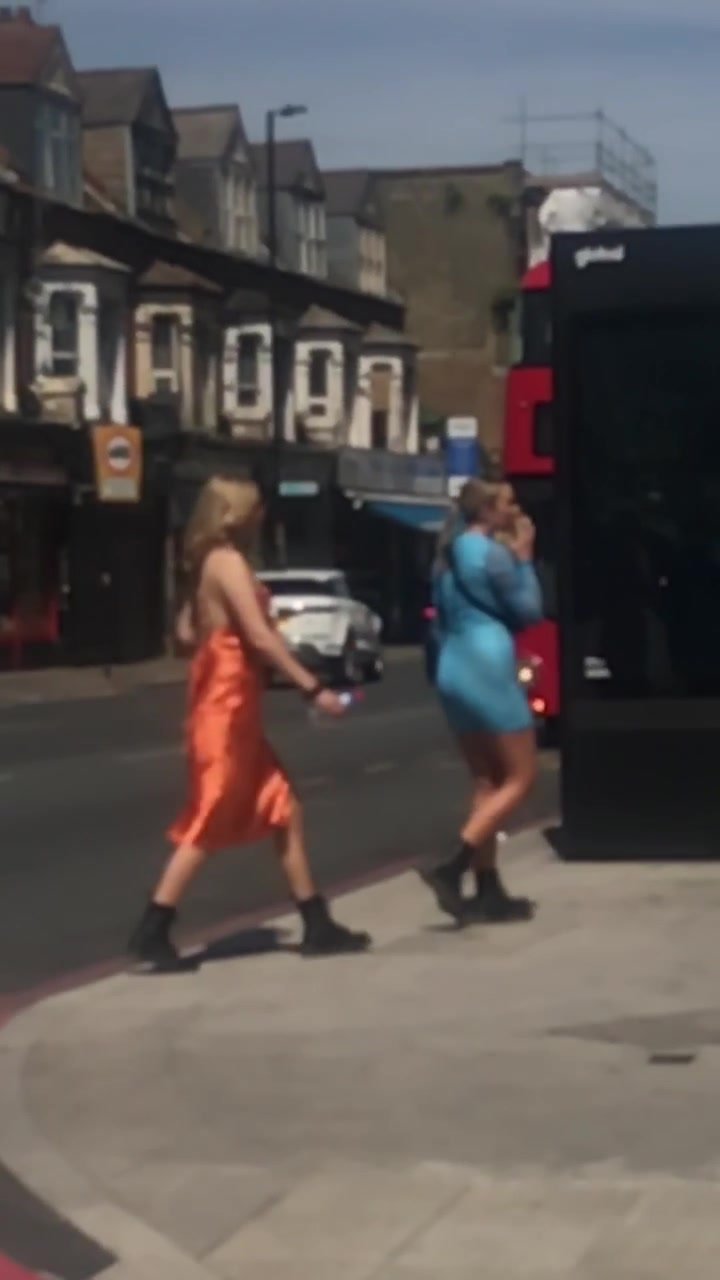 Two blondes in the street
