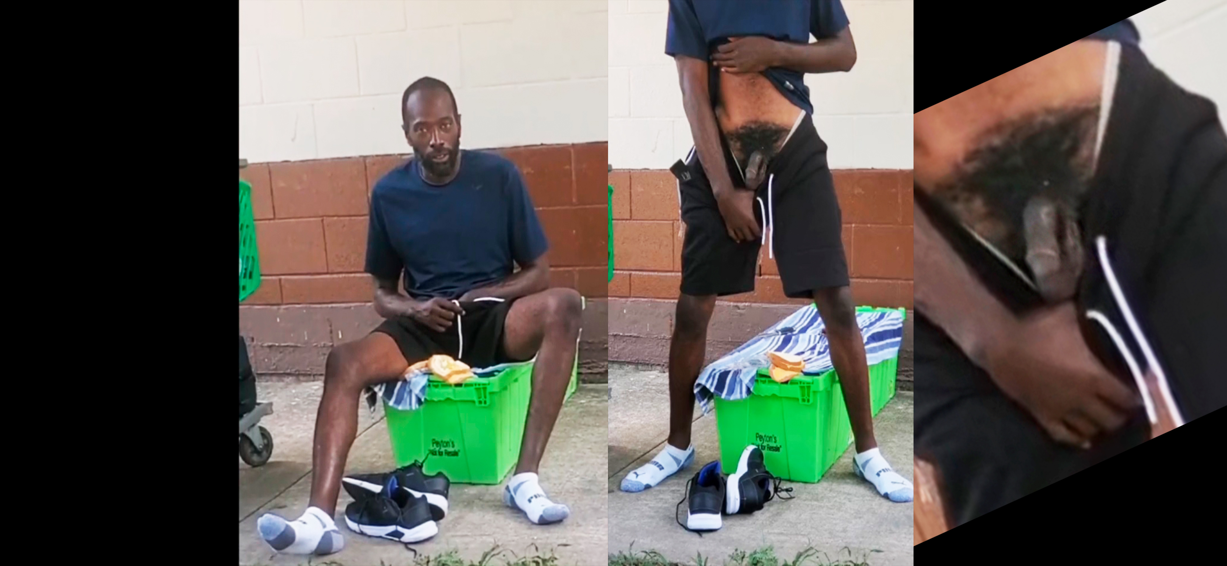 skinny black homeless shows how good he is
