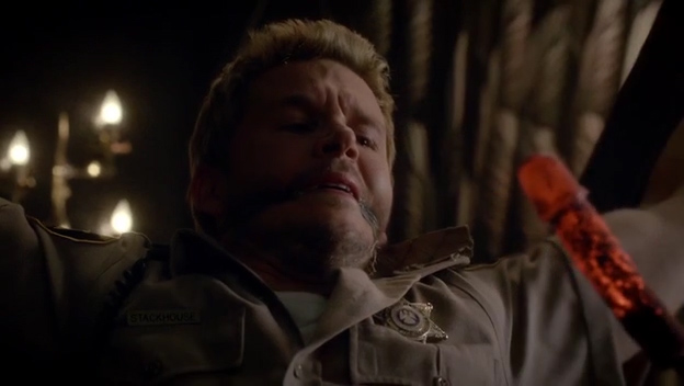 Jason tied up and gagged (True Blood)