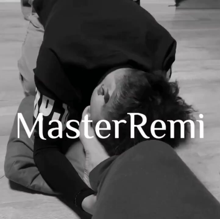 on all fours to lick master's bare foot