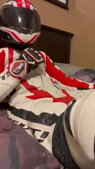 Biker cuming in  dainese and helm