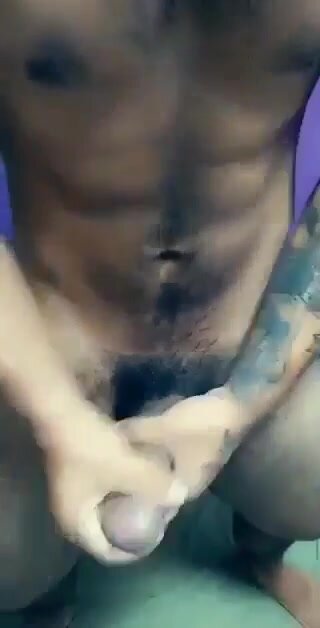Hot hunk have a huge hot cock and playing with it