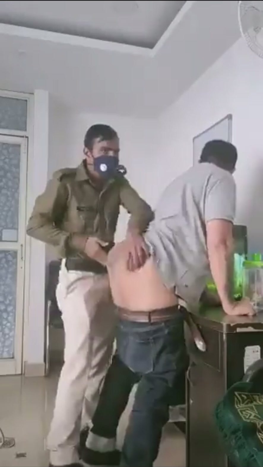 Indian Men indian officer smacks and gropes