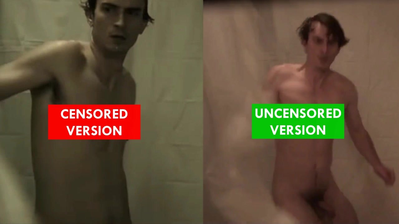 2 versions of a shower scene in a movie
