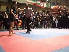 No nudity - wrestler gets very visible erection