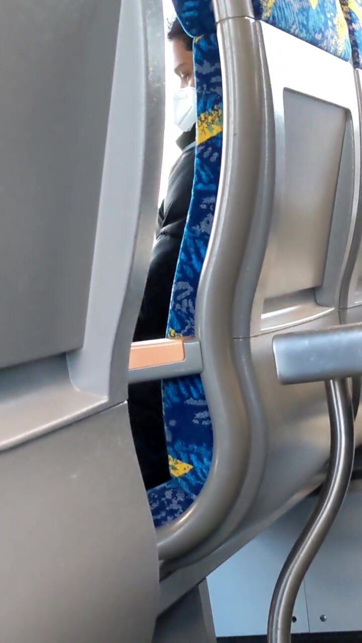 Risky handjob on the train