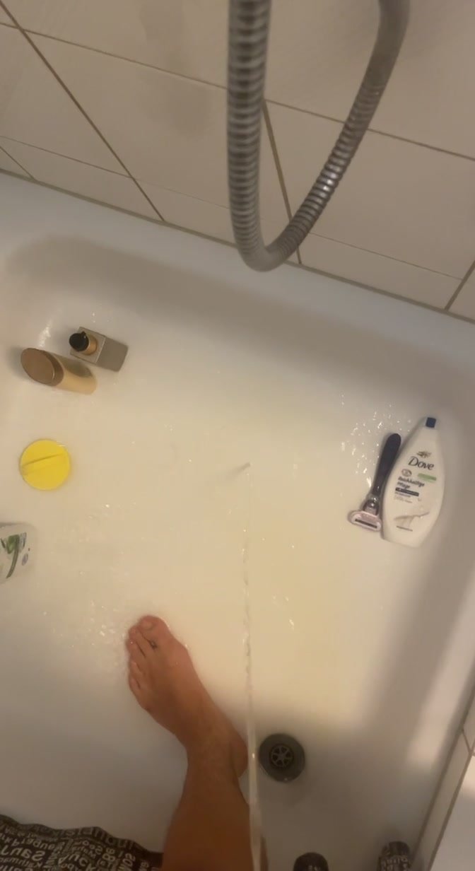 Guy from Snapchat pissing in Shower
