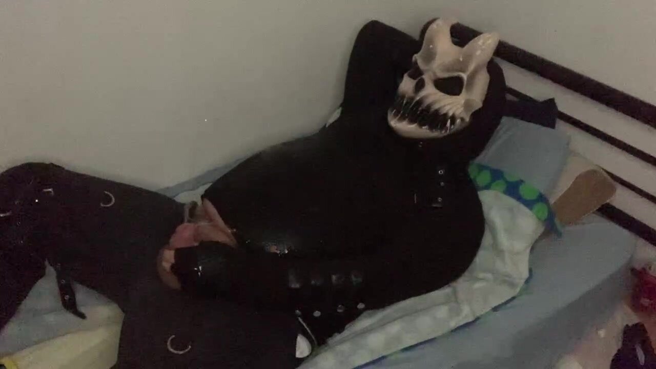 Demon pisses and cums while laying in bed