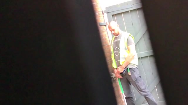 Construction worker piss