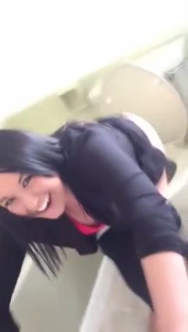 Woman toilet prank